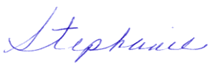 Stephanie's Signature